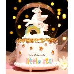 UNICORN CHRYSTAL SNEEUWBAL MUZIEKDOOS 