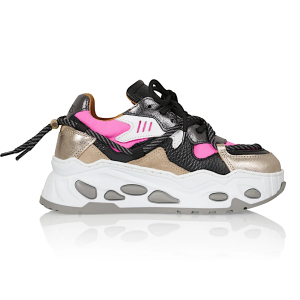 Dwrs kids schoenen Saturnus Neon Pink-black