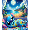 Stitch Sleepy superzachte fleece deken 150x200cm