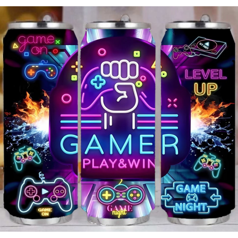 1 GEWELDIGE GAMER DRINK CUP BEKER 500ML INOX 