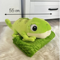 Pluche Kameleon Gekko met deken 