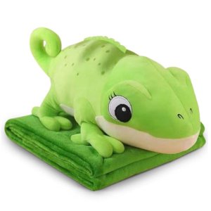 Pluche Kameleon Gekko met deken Pluche Kameleon Gekko met deken