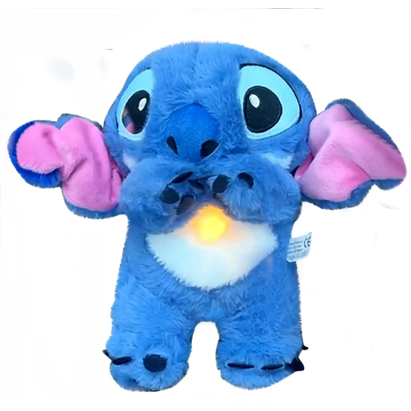 Pluche Stitch knuffel met geluid en lampje