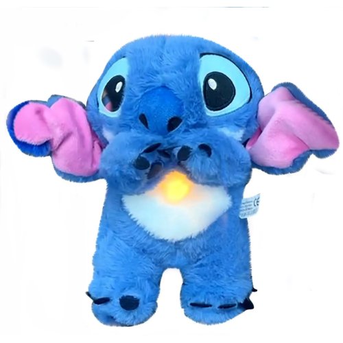 Pluche Stitch knuffel met geluid en lampje