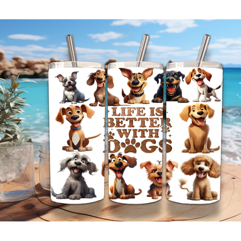 1 GEWELDIGE honden DRINK CUP BEKER 500ML INOX 3D