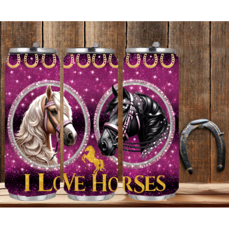 1 GEWELDIGE PAARDEN DRINK CUP BEKER 500ML INOX 1-07