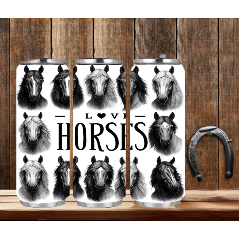 1 GEWELDIGE PAARDEN DRINK CUP BEKER 500ML INOX 1-10