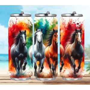 1 GEWELDIGE PAARDEN DRINK CUP BEKER 500ML INOX 1-11