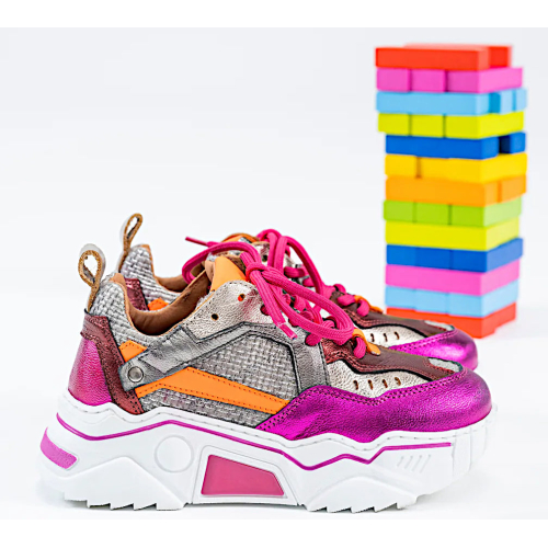 Dwrs kids schoenen PLUTO KIDS Steel-Fuchsia