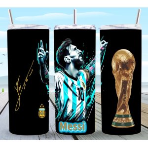 1 GEWELDIGE Messi DRINK CUP BEKER 500ML INOX 3D 1 GEWELDIGE Messi DRINK CUP BEKER 500ML INOX 3D