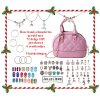JUWELEN SET 72 delig DIY MET ROZE SCHOUDERTAS