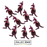 10 badparels Kangoeroe paars transparant