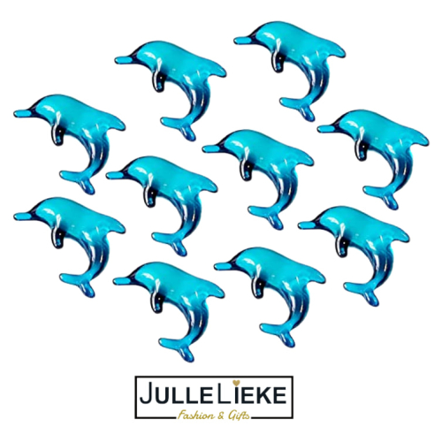 10 badparels dolfijn blauw transparant