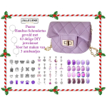 JUWELEN SET 63 delig DIY MET PAARSE SCHOUDER/HAND TAS
