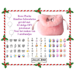 JUWELEN SET 63 delig DIY MET ROZE Pluche SCHOUDERTAS