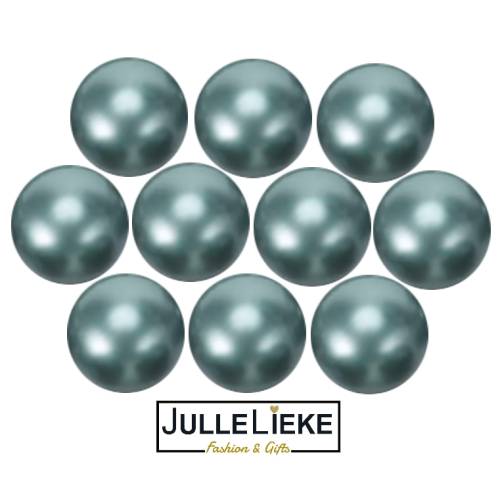 10 badparels blauw pearly