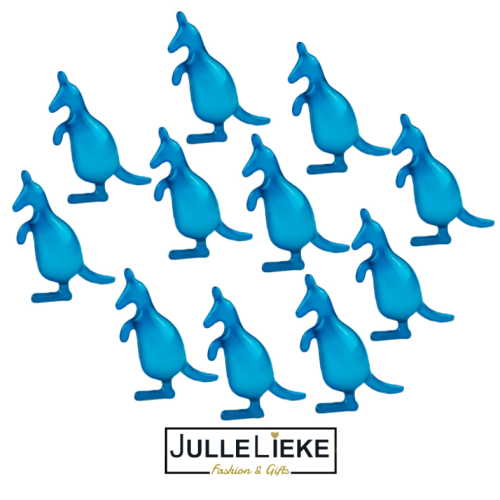10 badparels Kangoeroe blauw transparant