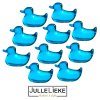 10 badparels eend blauw transparant