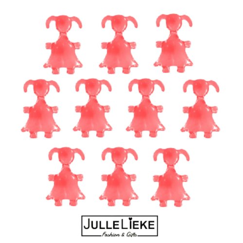 10 badparels meisje roze figuurtje