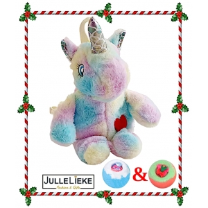 PLUCHE UNICORN RUGZAK PINK/BLUE + 2 GRATIS BRUISBALLEN PLUCHE UNICORN RUGZAK PINK/BLUE + 2 GRATIS BRUISBALLEN