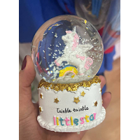 UNICORN CHRYSTAL SNEEUWBAL MUZIEKDOOS 