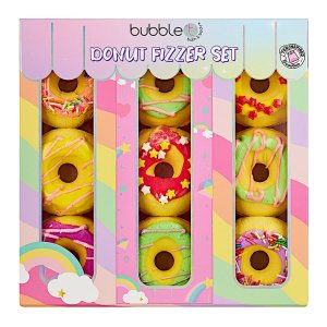 Bubble T Donuts Bad bruisballen geschenkset (9 x 60 g) Bubble T Donuts Bad bruisballen geschenkset (9 x 60 g)