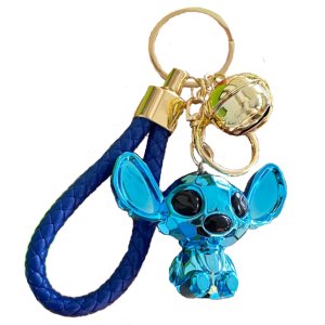 Schattige Stitch blauwe bling bling sleutelhanger