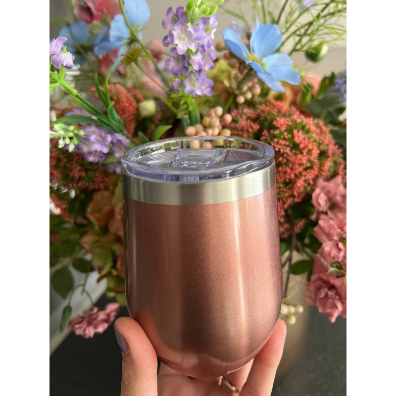 1 GEWELDIGE BRONS KLEURIGE CUP INOX 