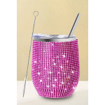 1 GEWELDIGE BLING BLING roze CUP INOX 