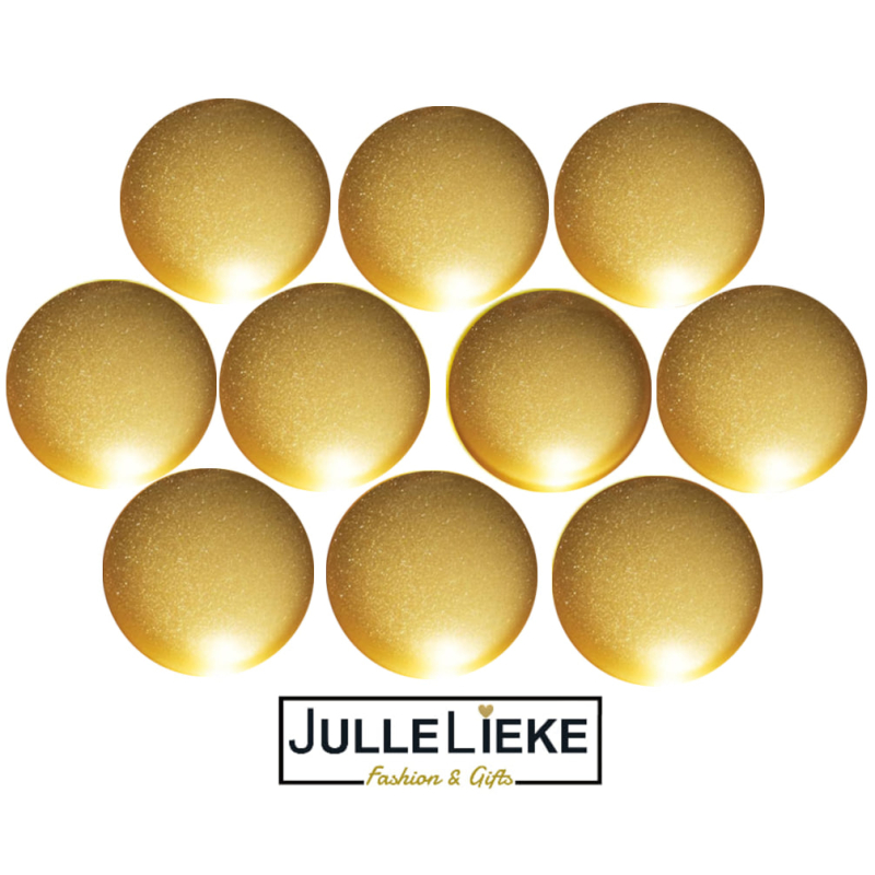 10 badparels goud glitter