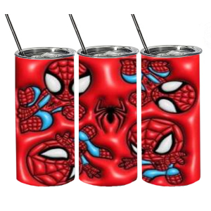 1 LEUKE SPIDERMAN DRINK BEKER 500ML INOX 3D