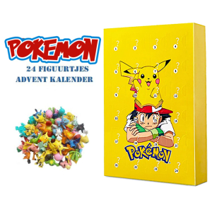 24 poppetjes Pokemon advent kalender gele doos