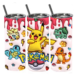 1 GEWELDIGE POKEMON DRINK BEKER 500ML INOX 3D
