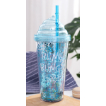 BLING BLING BLAUWE DRINK BEKER 