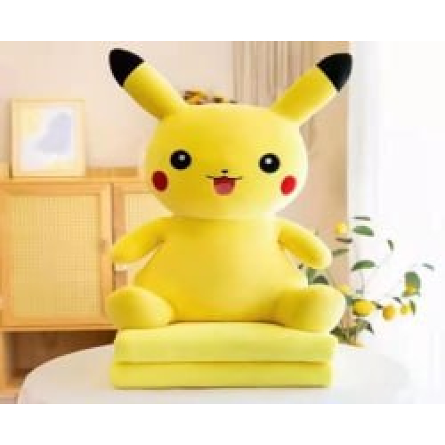 Pluche Pikachu Pokemon knuffel met deken 