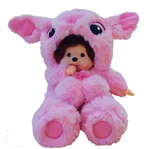 Pluche Monchhichi roze stitch Pluche Monchhichi roze stitch