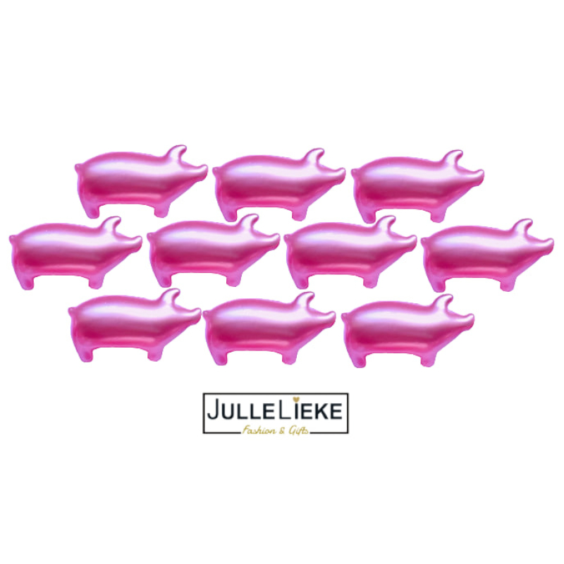 10 badparels varken roze pearly