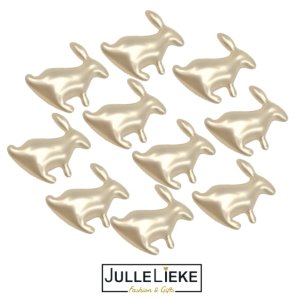 10 badparels konijn wit pearly