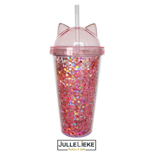 SCHATTIGE MICKEY DRINK BEKER ROZE ROOD SCHATTIGE MICKEY DRINK BEKER ROZE ROOD