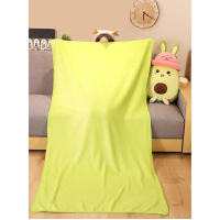 Pluche konijn avocado knuffel met deken groen/roze