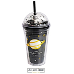 LEUKE GLITTER DRINK BEKER SPACE ASTRONAUT