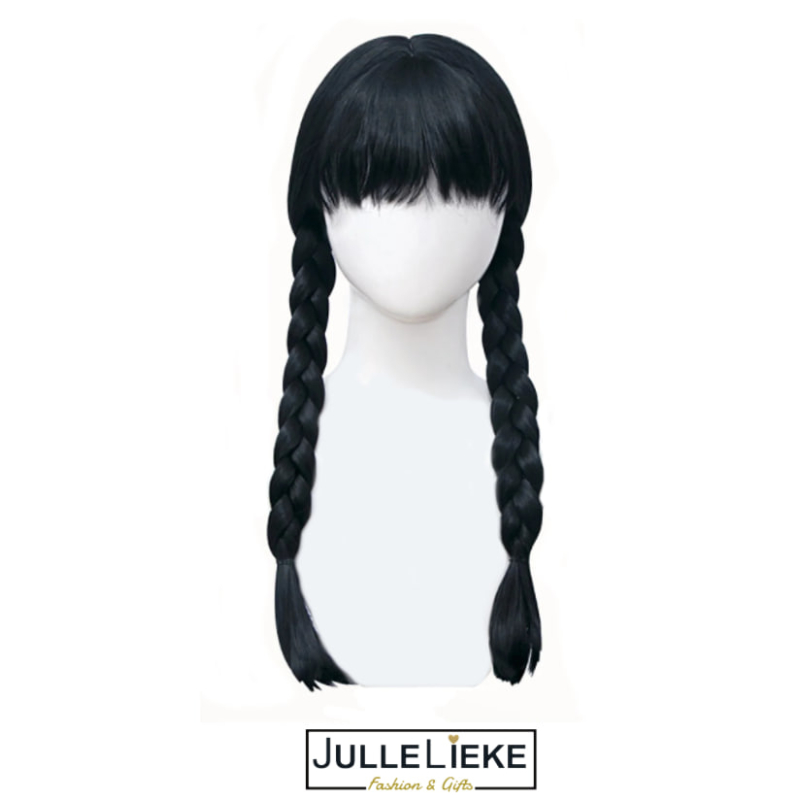 Pruik Wednesday voor kinderen