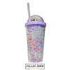 LEUKE GLITTER DRINK BEKER PAARS