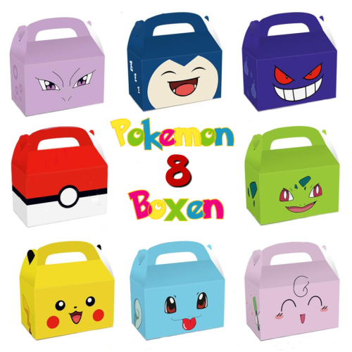 8 verschillende Pokemon Verjaardagsfeestje Candy Box