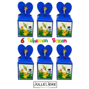 6 Pokemon Verjaardagsfeestje Candy Boxen 6 Pokemon Verjaardagsfeestje Candy Boxen