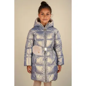 Le Chic  gewatteerde winterjas BIRDO zilverblauw