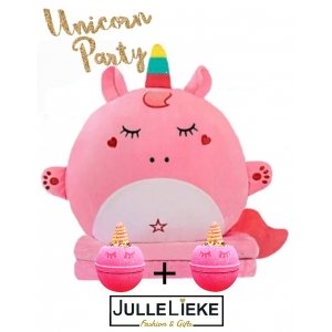 Pluche Unicorn 4 in 1 knuffel + 2 gratis bruisballen! Pluche Unicorn 4 in 1 knuffel + 2 gratis bruisballen!