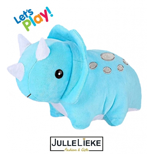 Pluche Dinosaurus blauw