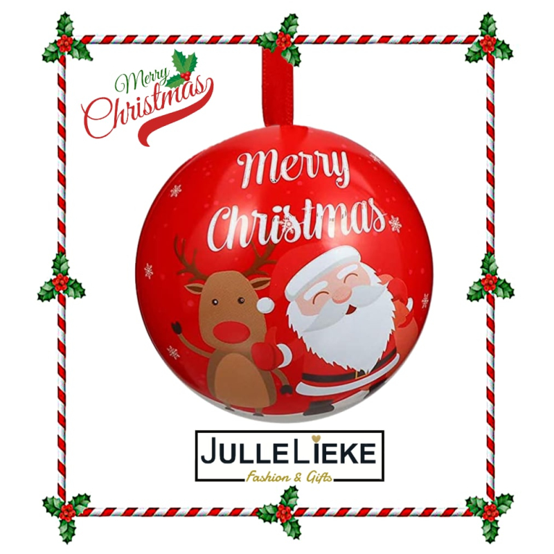 Leuke vulbare metalen kerstbal giftbox 3