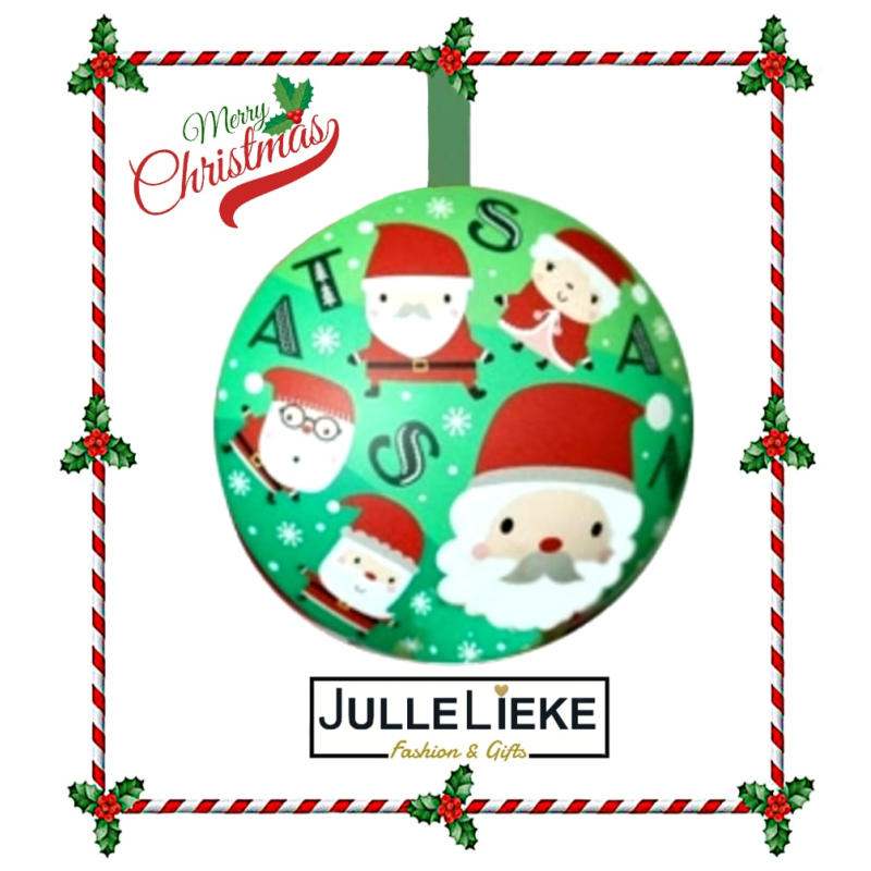Leuke vulbare metalen kerstbal giftbox 4
